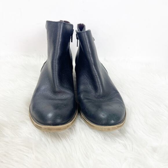 Kenzie 7 M Womens Black Leather Ghita Zip-up Ankle Booties - Picture 6 of 10